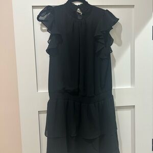 1. State Elegant Black Ruffle Dress